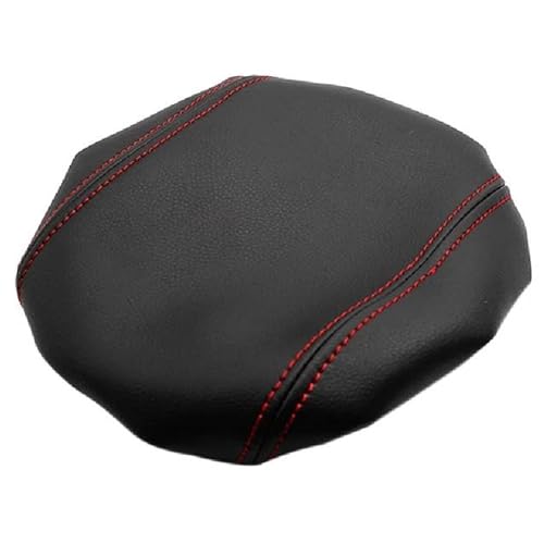 NMJLQW Armlehnenkastenabdeckung Auto Interior Styling Center Control Abdeckung Armlehne Box Schutz Abdeckung Leder Trim Für Q3 2013 2014-2018(Black with red) von NMJLQW