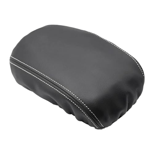 NMJLQW Armlehnenkastenabdeckung Weiche Leder Konsole Armlehne Abdeckung Für Golf 8 MK8 2020 2021 Auto Center Control Armlehne Box Haut Abdeckung Trim(Black-White line) von NMJLQW
