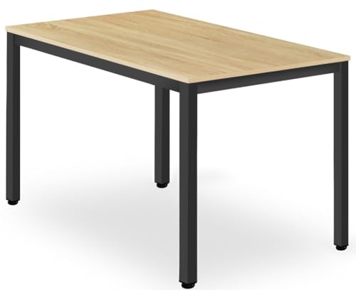 NMK HOME Höhenverstellbarer Schreibtisch 120x60 cm - Computertisch mit Metallbeinen - Leicht zu Montierender PC Tisch von NMK HOME