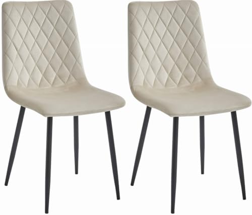 NMK HOME Esszimmerstühle 2er Set - Samt Stühle Esszimmer - Küchenstühle mit Gepolsterter Sitzfläche und Rückenlehne NMK HOME Esszimmerstühle 2er Set - Samt Stühle Esszimmer - Küchenstühle mit Gepolsterter Sitzfläche und Rückenlehne von NMK HOME