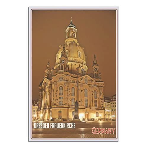 Dresden Frauenkirche Deutschland, Vintage-Reise-Poster, Leinwand-Kunst, Wanddekoration, Poster, Bild, Druck, Malposter, Geschenk, 30 x 45 cm von NMNM