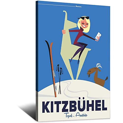 Kitzbuhel Tirol Österreich Mädchen Vintage Reiseposter Leinwandkunst Wand-Dekor Poster Bild Druck Gemälde Poster Geschenk 20 x 30 cm Kitzbuhel Tirol Österreich Mädchen Vintage Reiseposter Leinwandkunst Wand-Dekor Poster Bild Druck Gemälde Poster Geschenk 20 x 30 cm von NMNM