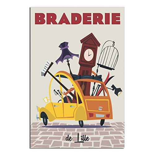 NMNM Lille France Flohmarkt Vintage-Reiseposter auf Leinwand, Wanddekoration, Poster, Bild, Druck, Malerei, Poster, Geschenk, 20 x 30 cm NMNM Lille France Flohmarkt Vintage-Reiseposter auf Leinwand, Wanddekoration, Poster, Bild, Druck, Malerei, Poster, Geschenk, 20 x 30 cm von NMNM