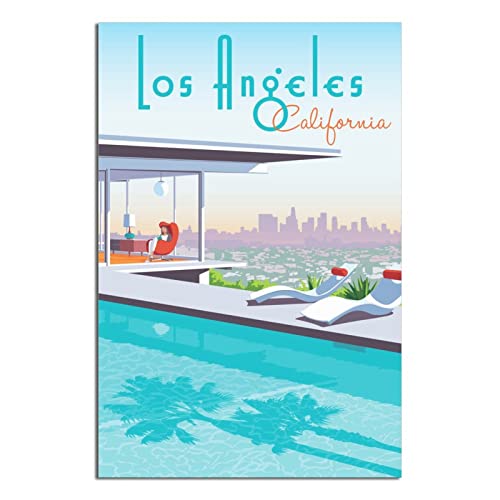 NMNM Los Angeles California Skyline Vintage-Reiseposter auf Leinwand, Wanddekoration, Poster, Bild, Druck, Malerei, Poster, Geschenk, 30 x 45 cm NMNM Los Angeles California Skyline Vintage-Reiseposter auf Leinwand, Wanddekoration, Poster, Bild, Druck, Malerei, Poster, Geschenk, 30 x 45 cm von NMNM