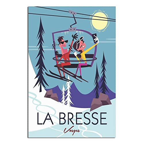 NMNM La Bresse Vosges Cable Car Vintage-Reiseposter auf Leinwand, Kunst, Wanddekoration, Poster, Bild, Druck, Malerei, Poster, Geschenk, 20 x 30 cm NMNM La Bresse Vosges Cable Car Vintage-Reiseposter auf Leinwand, Kunst, Wanddekoration, Poster, Bild, Druck, Malerei, Poster, Geschenk, 20 x 30 cm von NMNM