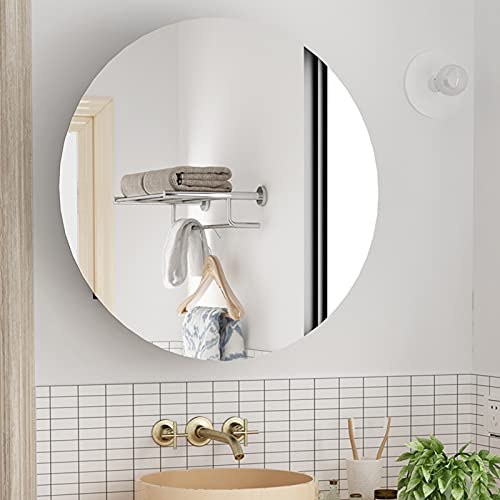 Badezimmerspiegel Spiegelschrank Holz Rundschrank e Wohnzimmer Badezimmer Wandspiegel Toilettenartikel, weiß, 65cm (weiß 65cm) von NMNMNM