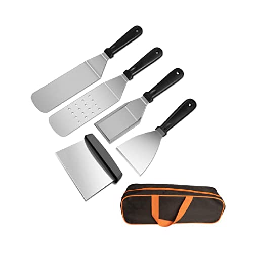 NMNMNM Grillzubehör-Set, Grillwerkzeug mit robustem Spatel, 5-teiliges Grillzubehör-Set für Köche von NMNMNM
