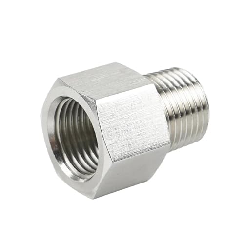 G 3/8 Zoll x ZG 1/2 Zoll BSP Innengewinde 304 Edelstahl Rohrverschraubung Verbindungsadapter von NMOAKNWMS