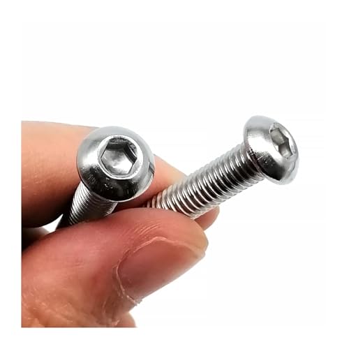 1 Box M1.6 M2 M2.5 M3 M4 M5 M6 M8 304 Edelstahl Sechskant Innensechskant Inbus Linsenkopfschraube Bolzen Mutter Sortiment Kit ISO7380(M3 480pcs) von NMQUETYAN