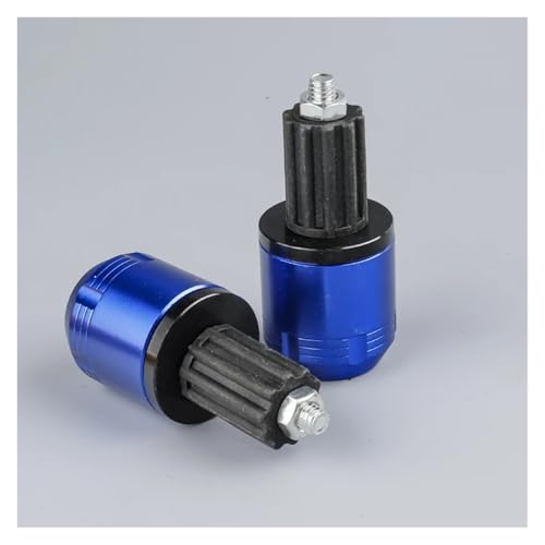 1 Paar 7/8" 22mm Motorrad-Lenkerenden Universal-Aluminium-Lenkergriffe Kappe Getriebe Ausgewogener Stecker Schieber Gegengewicht(Blue 1set) von NMQUETYAN