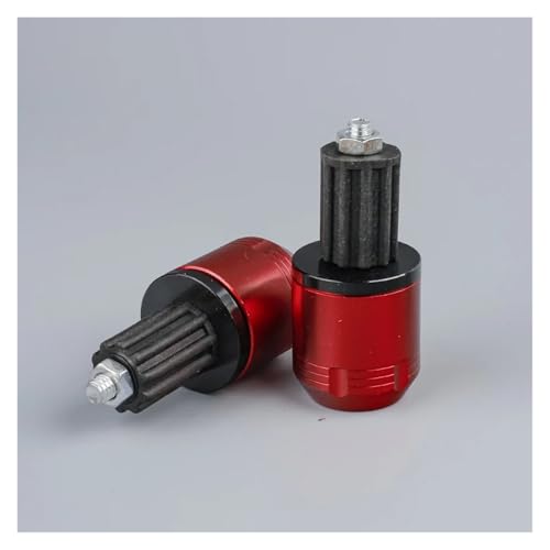 1 Paar 7/8" 22mm Motorrad-Lenkerenden Universal-Aluminium-Lenkergriffe Kappe Getriebe Ausgewogener Stecker Schieber Gegengewicht(Red 1set) von NMQUETYAN