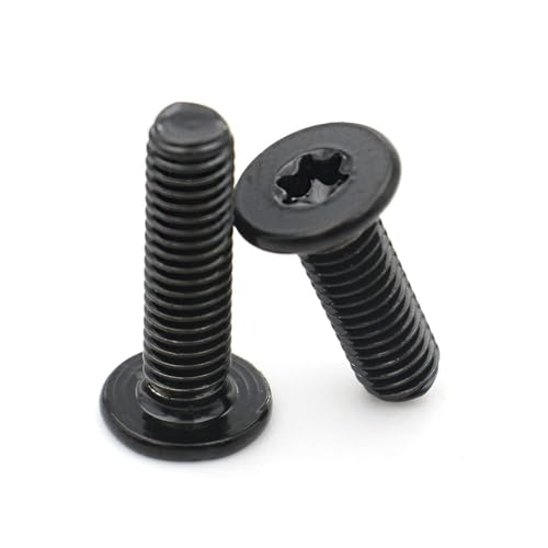 10 Stück schwarzer 304 Edelstahl M1.6 M2 .5 M3 M4 M5 M6 M8 CM Sechslappen-Torx-Schraubenbolzen mit ultradünnem, superflachem Waferkopf(14mm,M3 (10pcs)) von NMQUETYAN