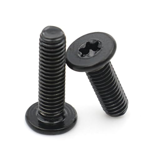 10 Stück schwarzer 304 Edelstahl M1.6 M2 M2.5 M3 M4 M5 M6 M8 CM Sechslappen-Torx-Schraubenbolzen mit ultradünnem, superflachem Waferkopf(3mm,M5 (10pcs)) von NMQUETYAN