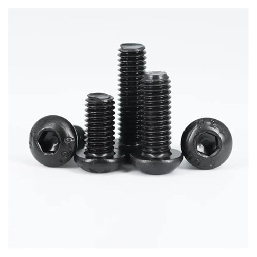 2510p Rundsechskantschraubensatz M2 M2.5 M3 M4 M5 M6 10.9 Grade Schwarz Innensechskantschrauben mit Innensechskant, Bolzen, Mutter und Unterlegscheibe(M2 Screws Nuts) von NMQUETYAN