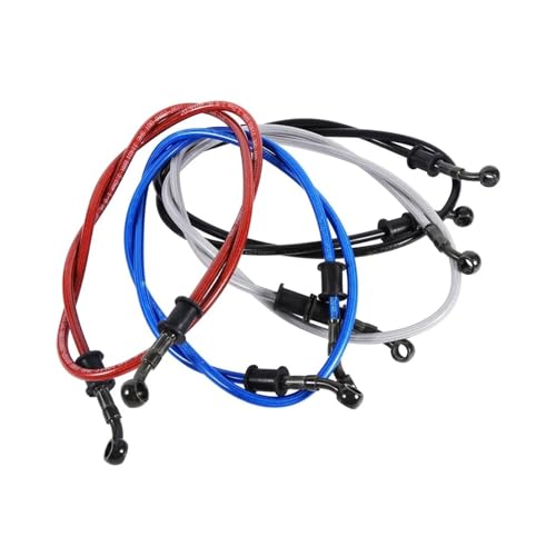 50 cm-120 cm Motorrad-Bremsschlauch Stahl Bremskupplung Ölleitung Rohr Fit Bike 5 Farbe Hot 500mm 600mm(Silver 600mm) von NMQUETYAN