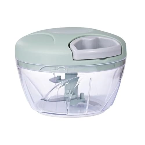 500/900 ml Knoblauch-Fleischwolf, manueller Drehgemüseschneider, Obst-Knoblauch-Zerkleinerer, Küchenhelfer, Mixer(Green) von NMQUETYAN