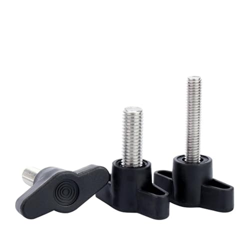 M4 M5 M6 M8 27# 36 Kunststoff Handgedrehte T-Kopfschraube 304 Edelstahl Z-förmiger Griff Schraubenflügel(Head Diameter 27mm,M2*28mm) von NMQUETYAN