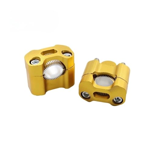 Motorrad 22mm 28mm Lenker Klemme Lenker Steigleitungen Adapter Bar Klemmen Universal(Gold) von NMQUETYAN