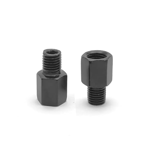 Schwarzer Spiegeladapter M10 M8 10MM 8MM Motorrad-Roller-Rückspiegeladapter Rechts-Links-Gewinde-Umbauschrauben(M10-M8(L-R)) von NMQUETYAN