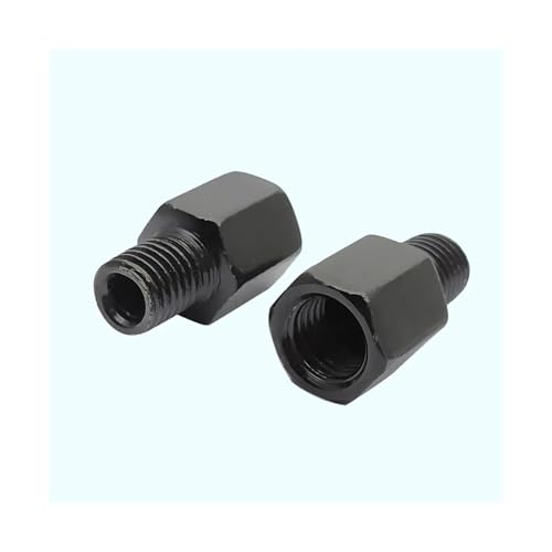 Schwarzer Spiegeladapter M10 M8 10MM 8MM Motorrad-Roller-Rückspiegeladapter Rechts-Links-Gewinde-Umbauschrauben(M8-M8(L-L)) von NMQUETYAN
