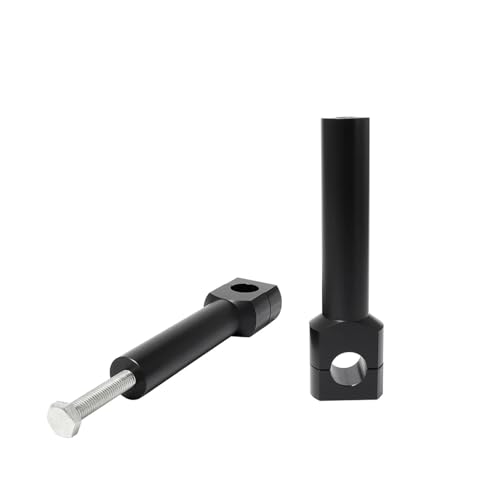Universal 22MM 25MM Motorrad Lenker Steigleitungen Mount Clamp Adapter(Flat 25MM Black) von NMQUETYAN