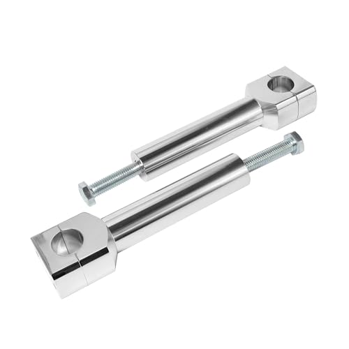 Universal 22MM 25MM Motorrad Lenker Steigleitungen Mount Clamp Adapter(Flat 25MM Chrome) von NMQUETYAN