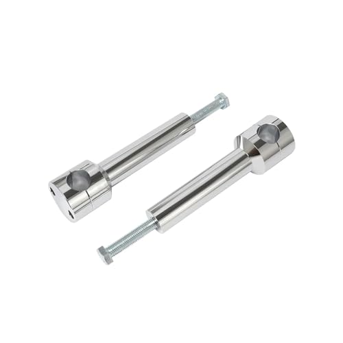 Universal 22MM 25MM Motorrad Lenker Steigleitungen Mount Clamp Adapter(Round 22MM Chrome) von NMQUETYAN