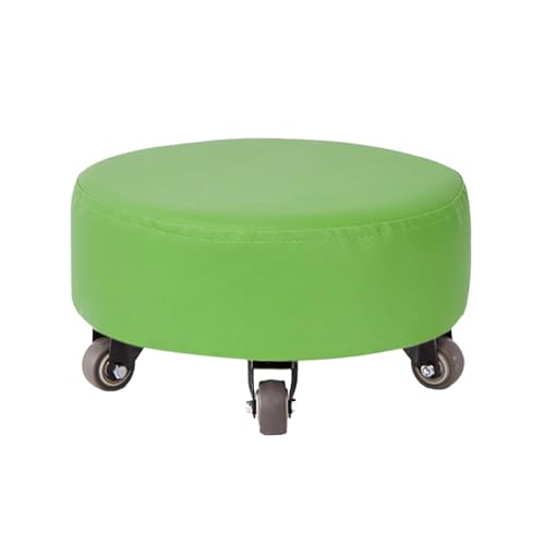 2er-Pack Niedriger Rollhocker Mit 360°-Rädern for Nagelstudio, Home-Office, Pediküre(Green) von NMVAWIPT