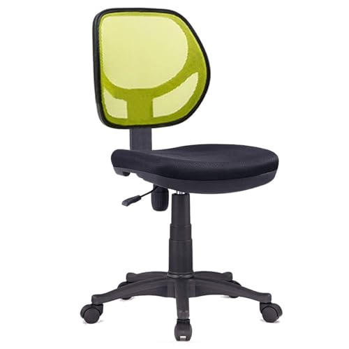 Büro-Schreibtisch-Drehstuhl Mit Niedriger Rückenlehne, Computerstuhl, Einfaches Arbeitszimmer Zu Hause, Ohne Armlehnen, Atmungsaktivem Schwammnetz, Tragkraft 200 Kg(Green) von NMVAWIPT