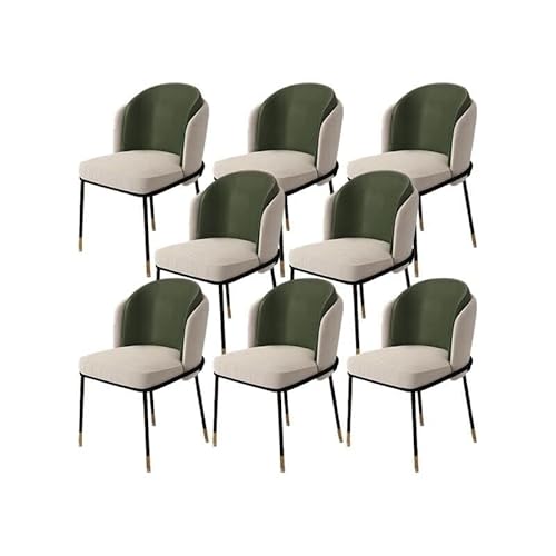 Moderne Gepolsterte Akzentstühle Mit Niedriger Rückenlehne, Gepolsterter Sitzfläche Aus Kunstleder Und Metallbeinen for Esszimmer, Büro Oder Wartezimmer(#4,8 Piece Set) von NMVAWIPT