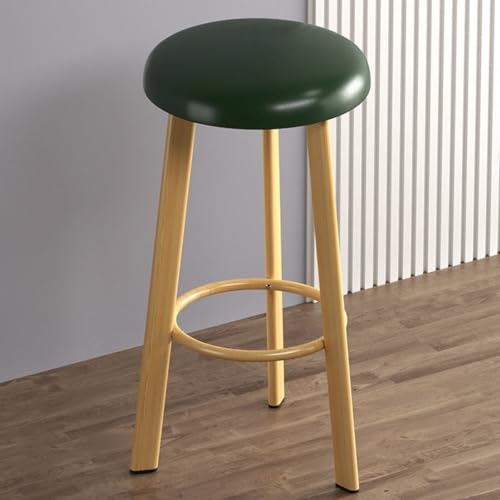 NMVAWIPT 2 Barhocker Aus Technischem Stoff/Ölwachsleder Mit Holzrahmen, Armlose Thekenhöhe for Küche Und Esszimmer(Color 23,H80cm) von NMVAWIPT