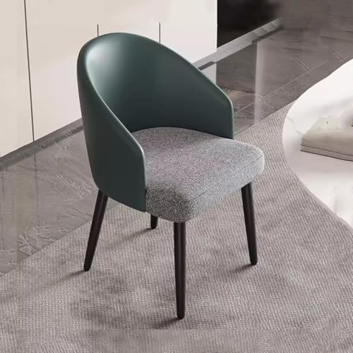 NMVAWIPT 2 Esszimmerstühle, Moderne Kunstleder-Armlehne Mit Mittlerer Rückenlehne Und Gepolsterter Sitzfläche, Akzentstuhl for Restaurants(Dark Green) von NMVAWIPT