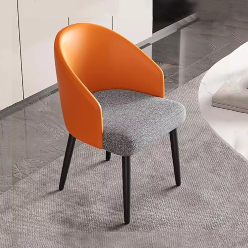 NMVAWIPT 2 Esszimmerstühle, Moderne Kunstleder-Armlehne Mit Mittlerer Rückenlehne Und Gepolsterter Sitzfläche, Akzentstuhl for Restaurants(Orange) von NMVAWIPT