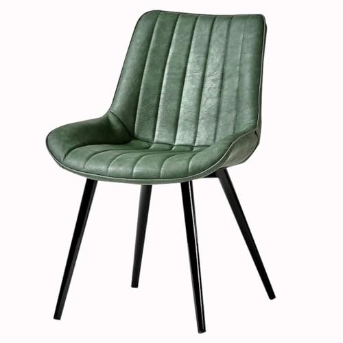 NMVAWIPT 2 Moderne Esszimmerstühle for Küche, Wohnzimmer Und Thekenhöhe, wasserdichte PU-Lederseite Mit Metallbeinen, Mid-Century-Stil(Green) von NMVAWIPT