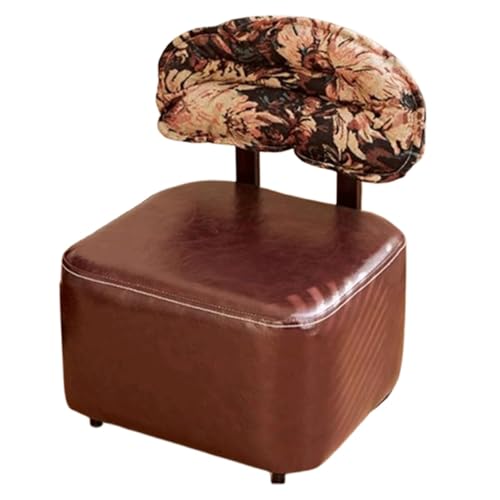 NMVAWIPT 2 STÜCK 20" Drehbarer Ohrensessel Aus Massivholz Mit Rädern – Grüne Akzentstühle for Wohnzimmer, Arbeitszimmer, Balkon(Brown) von NMVAWIPT