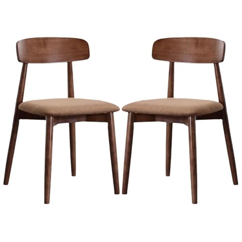 NMVAWIPT 2 STÜCK Mid Century Stoff Esszimmerstühle Mit Holzbeinen Hohe Rückenlehne Seitenstühle(Color 1) von NMVAWIPT