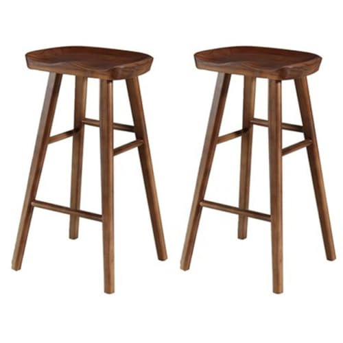NMVAWIPT 2 Stück Barhocker Aus Holz In Thekenhöhe Mit Fußstütze – Frühstücksstühle Massivholz for Kücheninseln(Color 1,65cm seat) von NMVAWIPT