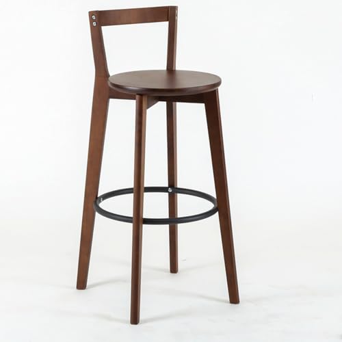 NMVAWIPT 2 Stück - Barhocker Aus Massivholz Mit Bogenförmiger Rückenlehne, Moderner Minimalistischer Hochstuhl for Zuhause, Kücheninsel, Balkon Oder Café(Color 14,71cm) von NMVAWIPT