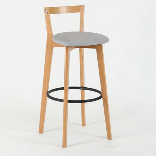 NMVAWIPT 2 Stück - Barhocker Aus Massivholz Mit Bogenförmiger Rückenlehne, Moderner Minimalistischer Hochstuhl for Zuhause, Kücheninsel, Balkon Oder Café(Color 4,61cm) von NMVAWIPT