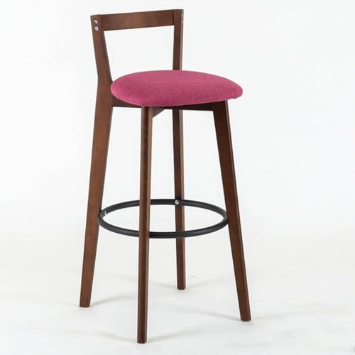NMVAWIPT 2 Stück - Barhocker Aus Massivholz Mit Bogenförmiger Rückenlehne, Moderner Minimalistischer Hochstuhl for Zuhause, Kücheninsel, Balkon Oder Café(Color 5,71cm) von NMVAWIPT