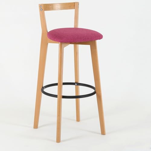 NMVAWIPT 2 Stück - Barhocker Aus Massivholz Mit Bogenförmiger Rückenlehne, Moderner Minimalistischer Hochstuhl for Zuhause, Kücheninsel, Balkon Oder Café(Color 6,61cm) von NMVAWIPT