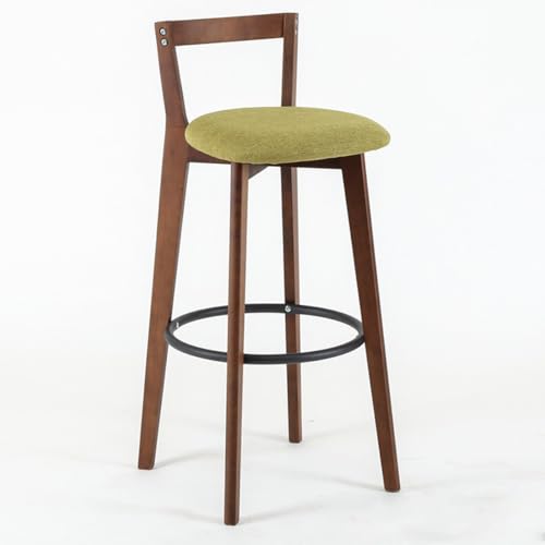 NMVAWIPT 2 Stück - Barhocker Aus Massivholz Mit Bogenförmiger Rückenlehne, Moderner Minimalistischer Hochstuhl for Zuhause, Kücheninsel, Balkon Oder Café(Color 7,61cm) von NMVAWIPT