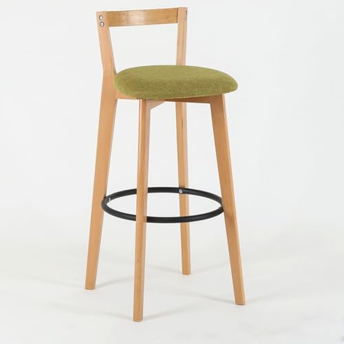 NMVAWIPT 2 Stück - Barhocker Aus Massivholz Mit Bogenförmiger Rückenlehne, Moderner Minimalistischer Hochstuhl for Zuhause, Kücheninsel, Balkon Oder Café(Color 8,61cm) von NMVAWIPT