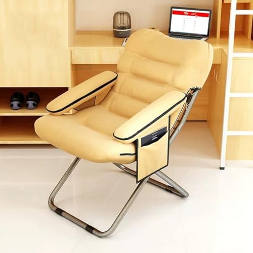NMVAWIPT 2 Stück - Bequemer Stoffsessel for Schlafzimmer, Moderner Lounge-Lese-Sessel, Verstellbare Rückenlehne, Armlehnen, for Das Wohnzimmer Im Wohnheim(Light Yellow) von NMVAWIPT