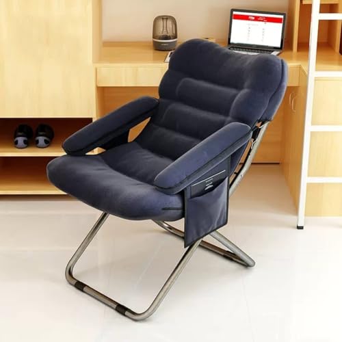NMVAWIPT 2 Stück - Bequemer Stoffsessel for Schlafzimmer, Moderner Lounge-Lese-Sessel, Verstellbare Rückenlehne, Armlehnen, for Das Wohnzimmer Im Wohnheim(Navy Blue) von NMVAWIPT