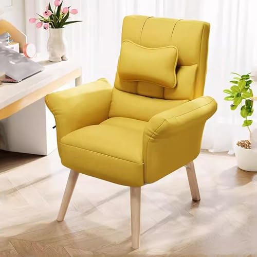 NMVAWIPT 2 Stück - Ergonomischer Computer-Sofastuhl Mit Verstellbarer Hoher Rückenlehne, Moderner Wohnzimmer-Relaxsessel, Büro-Rückenlehne Arm- Und Lendenwirbelstütze(Yellow/a) von NMVAWIPT