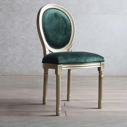 NMVAWIPT 2 Stück - Esszimmerstuhl Ohne Armlehnen Mit Fußpolstern, Moderne Küche, Gepolsterte Seite(Dark Green) von NMVAWIPT