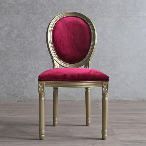 NMVAWIPT 2 Stück - Esszimmerstuhl Ohne Armlehnen Mit Fußpolstern, Moderne Küche, Gepolsterte Seite(Dark Red) von NMVAWIPT