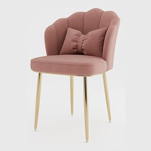 NMVAWIPT 2 Stück – Gepolsterter Esszimmerstuhl Im Skandinavischen Stil Mit Metallbeinen Armloser Beistellstuhl for Küche Und Esszimmer(Gold/Cameo Brown) von NMVAWIPT