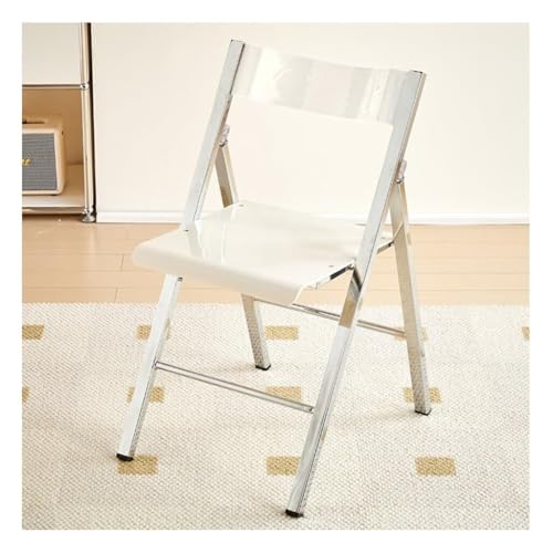 NMVAWIPT 2 Stück - Klappstühle for Café-Rezeptionen, Modischer Klappstuhl, Restaurants, Tragbare Essküche(White) von NMVAWIPT